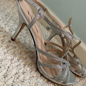 Sparkly Silver Heels